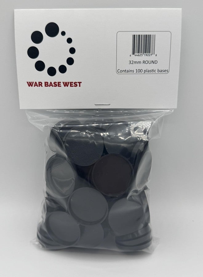 War Base West Lot of 100 32mm Round Bases for Warhammer 40k + AoS Games Workshop Wargame Bitz - Image 1